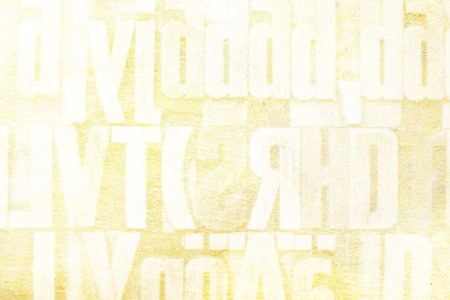 letters and numbers in vintage letterpress wood typeの写真素材