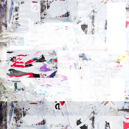 Abstract Grunge Background with Old Torn Postersの写真素材