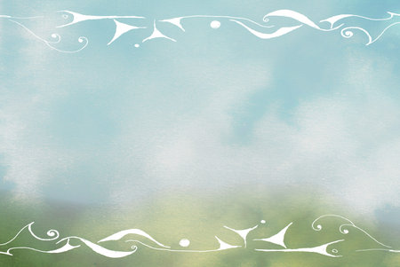 handmade ornaments on paper background - abstract graphic designの写真素材