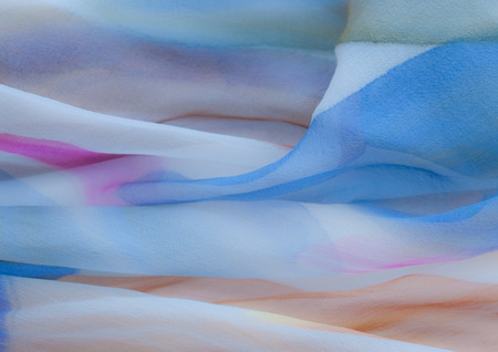 close up of colored soft silk textureの写真素材