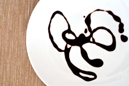 chocolate on ceramic backgroundの写真素材