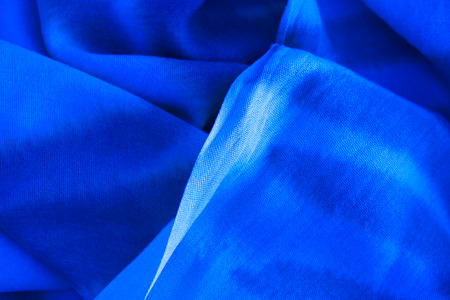 close up of blue cotton texture - textile backgroundの写真素材