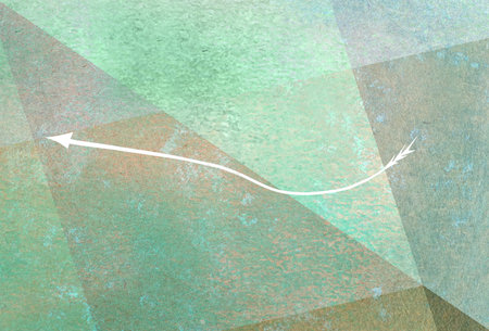 white arrow on graphic background designの写真素材