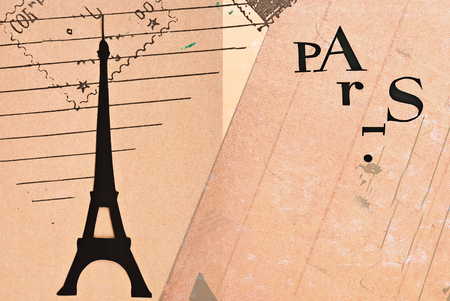 Paris - Vintage Valentine's Day Postcardの写真素材