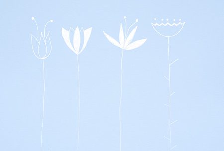 flowers on paper textureの写真素材