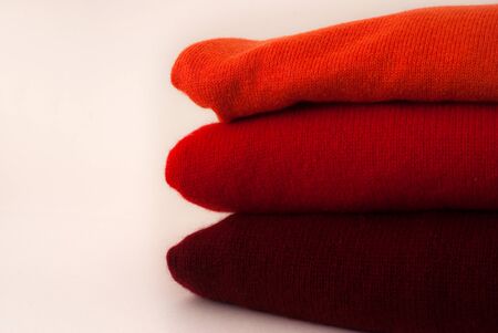 fine cashmere sweaters - studio shotの写真素材