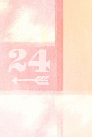 old fashioned number twenty four  on textured abstract background - earthy colors - graphic designの写真素材