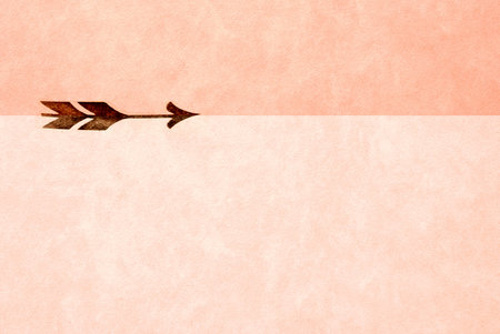 vintage arrow printed on antique  paper texture