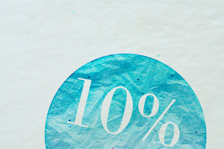 sale sign - 10 percent on vintage ancient background