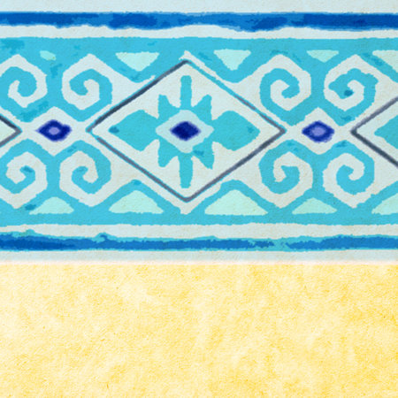 ancient indian design ornament - hand drawn on paper texure background