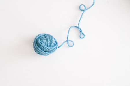 blue wool - handcraftの写真素材