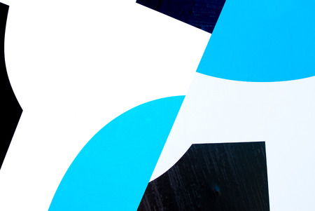 blue and black and white shapes - paper texture - old poster designの写真素材