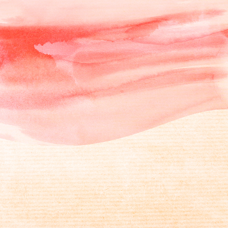 red watercolors on textured paper surface - design element - abstract backgroundの写真素材
