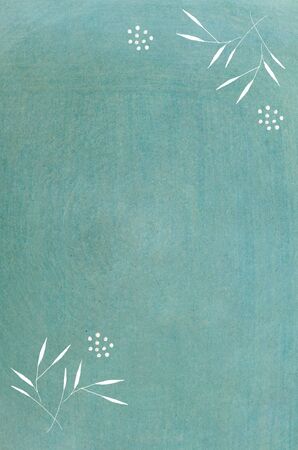 hand painted flowers on watercolor background - text space - greeting cardの写真素材
