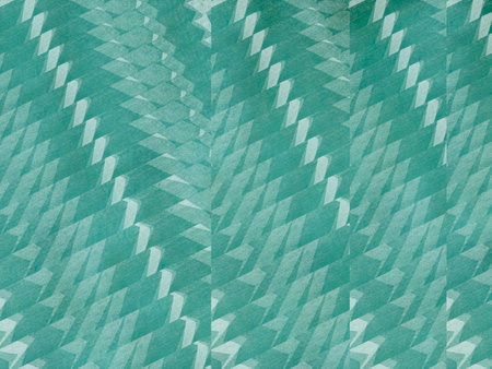 Zig zag design - turquoise and white design element - triangle geometric patternの写真素材