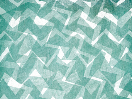 Zig zag design - turquoise and white design element - triangle geometric patternの写真素材