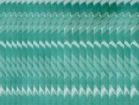 Zig zag design - turquoise and white design element - triangle geometric patternの写真素材