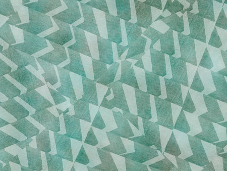 Zig zag design - turquoise and white design element - triangle geometric patternの写真素材