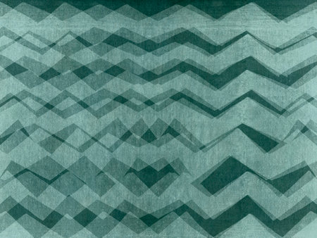 Zig zag design - turquoise and white design element - triangle geometric patternの写真素材