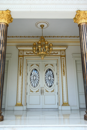 Door of Bangpa-in palace in Ayuthaya province, Thailandのeditorial素材