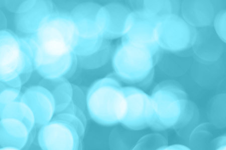 Blue pastel bokeh as blurred background