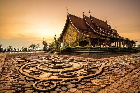 Ubonratchathani, Thailand - April 20, 2016: Wat Phu Prao or Wat Siridhornwararam, beautiful Buddhist temple for tourism in Ubonratchathani, Thailandのeditorial素材