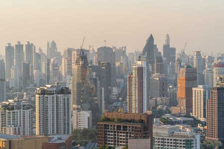 City of Bangkok  where is the capital city of Thailand covering with air pollution creating unclear...