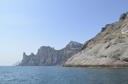 Mount Eagle Qoba Qaya, low reef 165 m in the eastern part of the Crimea in the village of Novy Svet 3 km southwest of Sudakの写真素材