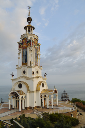 Church - Beacon of St. Nicholas of Myra. (The Museum of accidents on water). (Malorechenskoye village, near Alushta, Crimea).のeditorial素材