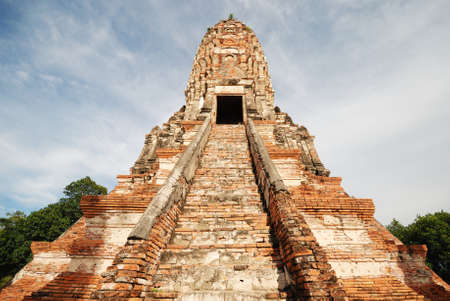 Ruin of stupa in Ayudhaya, the old city of Thailandの写真素材