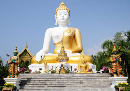 Big buddha sculpture in Thailandの写真素材
