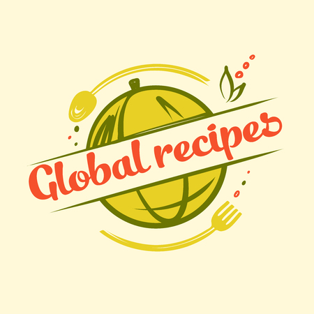 icon for restaurant cafe. Illustration for premium bar menu on white background. World service global recipes.のイラスト素材