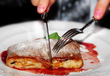 Yummy homemade dessert sweet homemade apple pieの写真素材