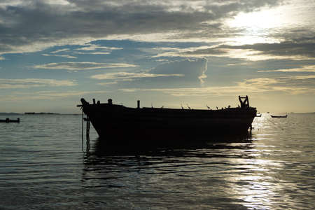 boat Silhouetteの写真素材