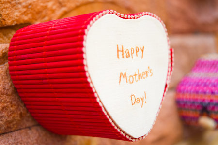 heart box on mothers day conceptの写真素材