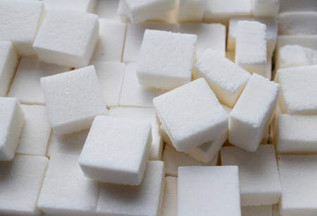Refined cube sugar backgroundの写真素材