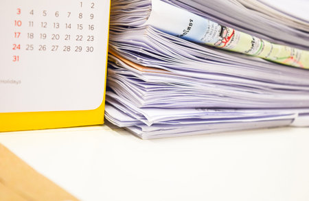 calender on business table office