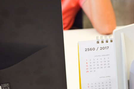 calender on business table officeの写真素材
