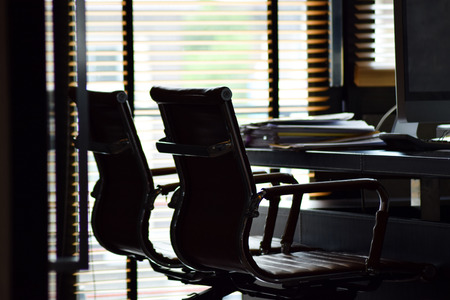 business table office,silhouette styleの写真素材
