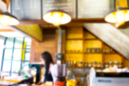 Blured coffee shop backgroundの写真素材
