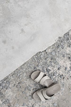 black and white shoe with space textureの写真素材