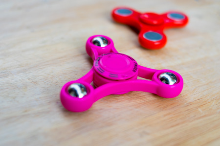 Fidget finger spinner stress, anxiety relief toyの写真素材