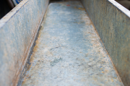 empty Galvanized troughの写真素材