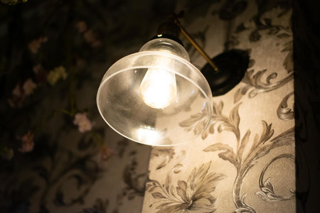 modern lamp in restaurant
