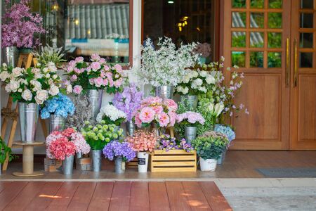flower shop frontの写真素材