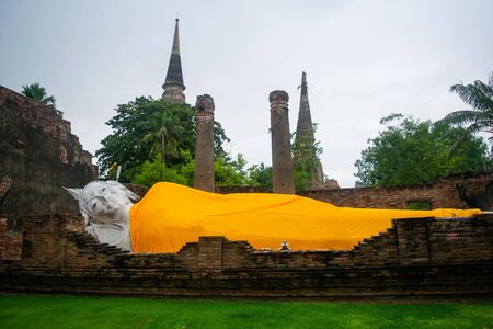 beautiful thai temple in ayutthaya,thailandの写真素材