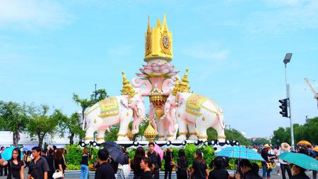 Elephant Statue at Grand palace in Bangkok, Thailandのeditorial素材