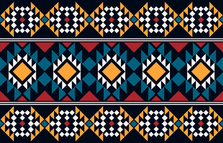 Geometric ethnic pattern seamless. ethnic seamless pattern. Design for cloth business, curtain, background, carpet, wallpaper, clothing, wrapping, Batik, fabric,Vector illustrationのイラスト素材