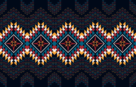 Geometric ethnic pattern seamless. ethnic seamless pattern. Design for cloth business, curtain, background, carpet, wallpaper, clothing, wrapping, Batik, fabric,Vector illustrationのイラスト素材