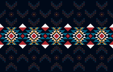 Geometric ethnic pattern seamless. ethnic seamless pattern. Design for cloth business, curtain, background, carpet, wallpaper, clothing, wrapping, Batik, fabric,Vector illustrationのイラスト素材